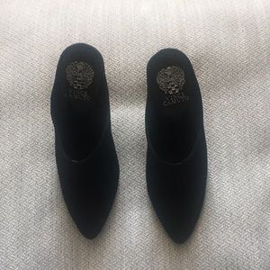 Vince Camuto suede black mules! Worn few times!